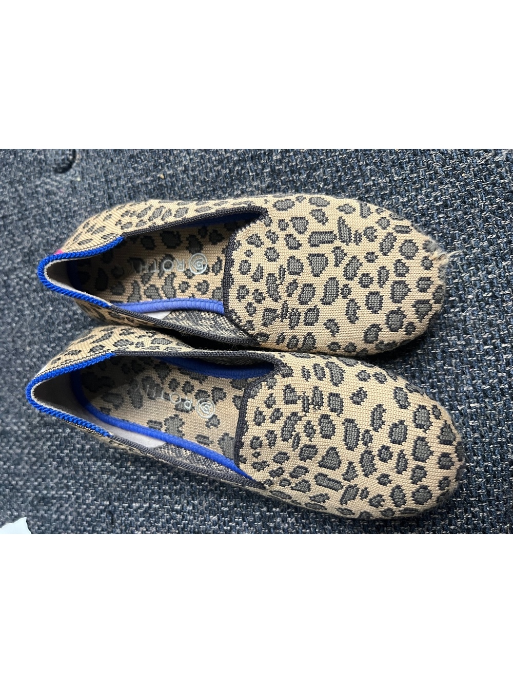 Kids Rothy’s leopard print slip on shoes size 13